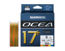 Плетеный шнур Shimano Ocea 17+ PE #8 300m MULTI